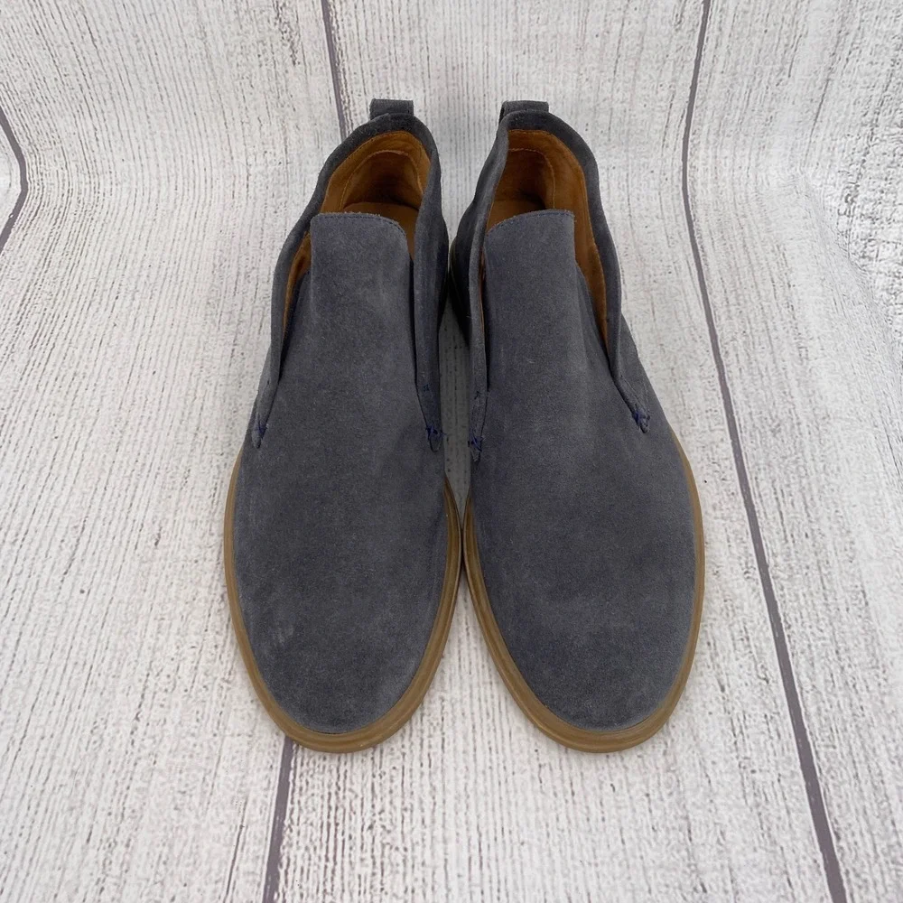 Peter Millar Chukka Excursionist Boot Mens 8.5 Blue Suede Gum Sole Slip On Shoes